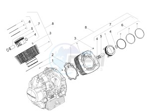 V7 III Special 750 e4 (NAFTA) drawing Cylinder - Piston