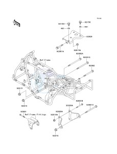 KLF 300 C [BAYOU 300 4X4] (C15-C17 C17 CAN ONLY) [BAYOU 300 4X4] drawing ENGINE MOUNT