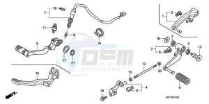 CB1300A9 UK - (E / ABS MKH MME TWO) drawing PEDAL