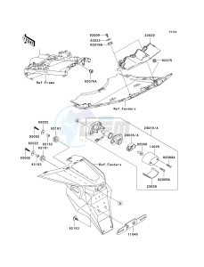 ZR 1000 A [Z1000] (A1-A3) drawing TAILLIGHT-- S- -