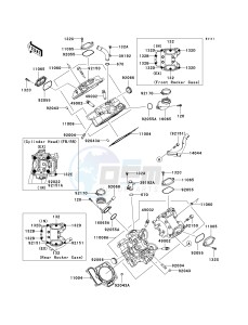 KSV 700 A [KFX 700] (A6F-A9F) A8F drawing CYLINDER HEAD