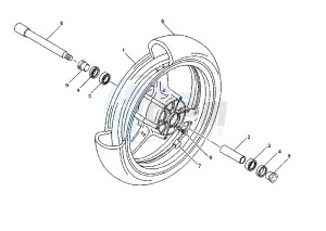 YZF R6 600 drawing FRONT WHEEL