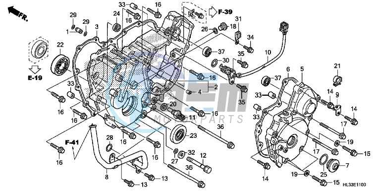 REAR CRANKCASE COVER