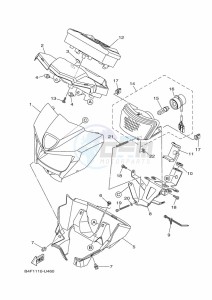 YFM700FWAD GRIZZLY 700 EPS (BDEE) drawing HEADLIGHT 2