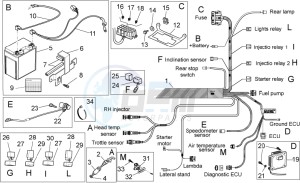 V7 Racer 750 drawing Electrical system II