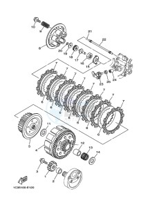 YZ125 (B0VB) drawing CLUTCH