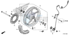 CBR125RF CBR125R 2ED - (2ED) drawing FRONT WHEEL