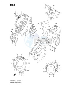 GSXF650 drawing CRANKCASE COVER