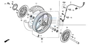 VFR800A drawing FRONT WHEEL