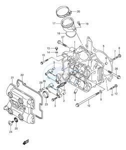 SV1000 (E2) drawing FRONT CYLINDER HEAD