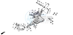 VFR750F drawing EXHAUST MUFFLER (VFR750FL/FM/FN/FP)