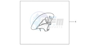 CBR1000RR9 Australia - (U / PSW) drawing CARBON FIBER FRONT FENDER