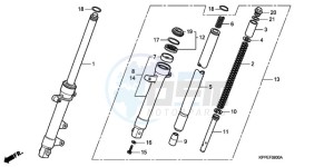 CBR125RW9 France - (F / CMF) drawing FRONT FORK