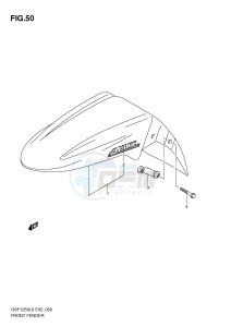 GSF1250 (E2) Bandit drawing FRONT FENDER (GSF1250AL0)