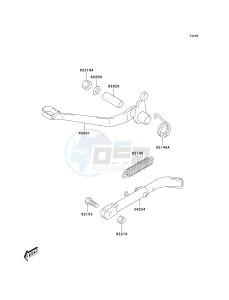 KDX 50 A (A1-A3) drawing BRAKE PEDAL