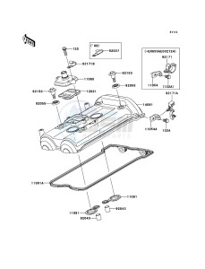 ER-6f ABS EX650B7F GB XX (EU ME A(FRICA) drawing Cylinder Head Cover