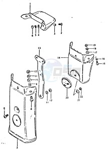 GSX750 (T-X) drawing REAR FENDER EXTENSION