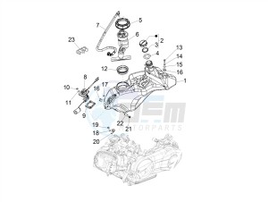 PRIMAVERA 50 4T 3V E4 30 MPH NOABS 30 Mph (NAFTA) drawing Fuel tank