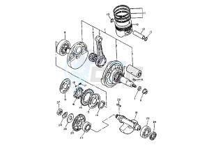 TT E 600 drawing CRANKSHAFT PISTON