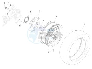 Beverly 350 4T ST ie ABS E4 300 (EMEA) drawing Rear wheel