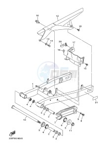 XJ6NA 600 XJ6-N (NAKED, ABS) (36BB 36BC) drawing REAR ARM