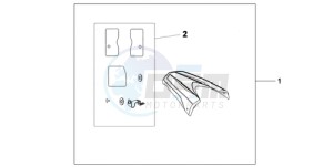 CB600F9 Spain - (SP / 25K) drawing REAR SEAT COWL QUASAR SILVER METALLIC