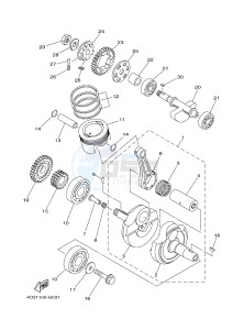 YFM250R RAPTOR 250 (33B7) drawing CRANKSHAFT & PISTON