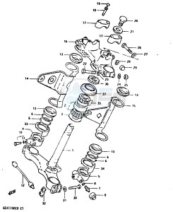 GSX1100 (Z-D) drawing STEERING STEM (GSX1100Z D XD)