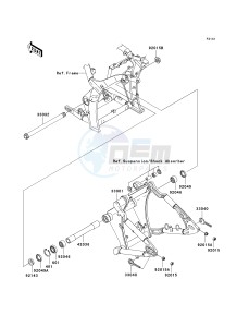 VN 2000 H [VULCAN 2000 CLASSIC] (8F-9F) H8F drawing SWINGARM