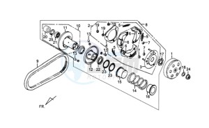 ORBIT II 50 drawing CLUTCH / V-SNAAR