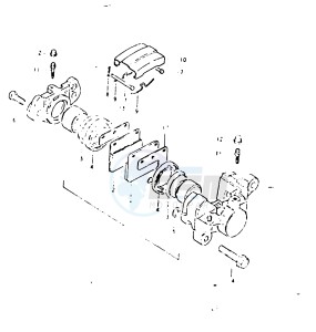 GSX1100 (T-X) drawing REAR CALIPERS