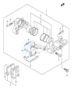 GSX750F (E2) drawing REAR CALIPER