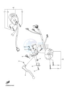 XJ6NA 600 XJ6-N (NAKED, ABS) (36B9 36BA) drawing HANDLE SWITCH & LEVER