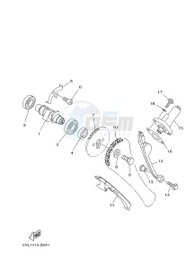 YB125 (2CS1) drawing CAMSHAFT & CHAIN