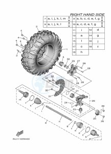 YXF1000EWS YX10FPSM (B4J2) drawing FRONT WHEEL 2