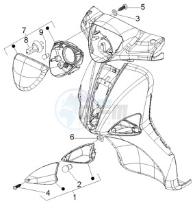 Liberty 50 4t RST ptt (E) Spain drawing Head lamp