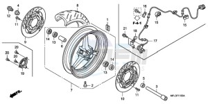 CBR1000RA9 E / ABS MKH REP drawing FRONT WHEEL