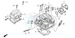 TRX350FM FOURTRAX 350 4X4ES drawing CYLINDER HEAD