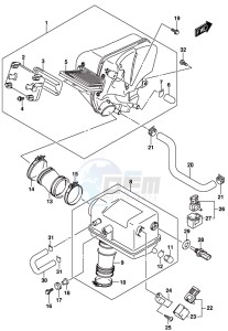 AN650 BURGMAN drawing THROTTLE BODY