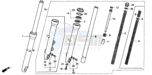 CB250 NIGHTHAWK drawing FRONT FORK