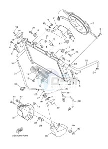 MT09TRA MT-09TRA TRACER 900 (2SC3) drawing RADIATOR & HOSE