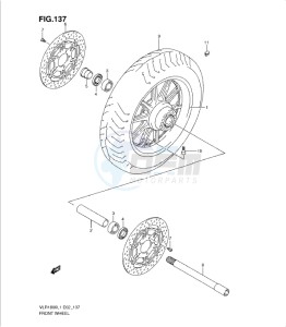 VLR1800 drawing FRONT WHEEL (VLR1800TL1 E2)