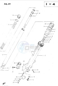 GSX500E (E39) drawing FRONT DAMPER (MODEL F)