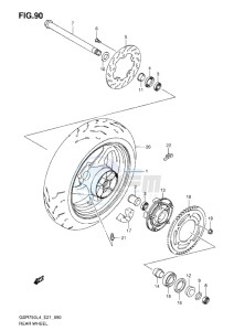 GSR750 drawing REAR WHEEL L4