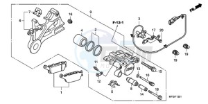 CB600FAA Europe Direct - (ED / ABS) drawing REAR BRAKE CALIPER (CB600FA/FA3)