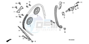 CBR1000RAA Europe Direct - (ED / ABS) drawing CAM CHAIN/TENSIONER