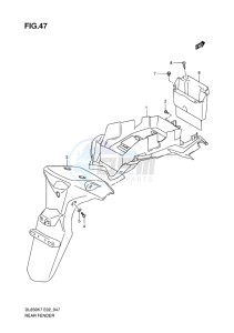 DL 650 V-STROM EU-UK drawing REAR FENDER