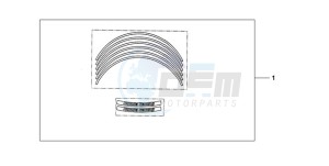 CBR600RA9 Europe Direct - (ED / ABS) drawing WHEEL STICKER BRIGTH LIME GREEN METALLIC