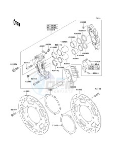 VN 2000 F [VULCAN 2000 CLASSIC LT] (6F-7F) F6F drawing FRONT BRAKE