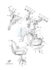 MTN850 MTN-850D MT-09 SP (B6C1) drawing HEADLIGHT